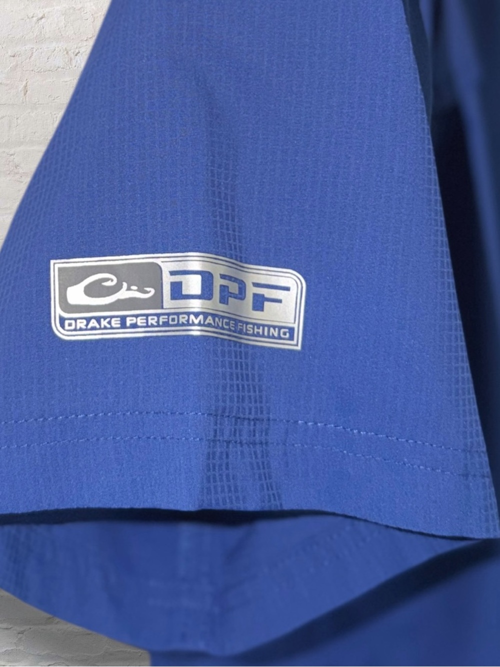 Drake Performance Fishing DPF Shirt Mens Med Blue Vented Short Sleeve Button Up - Picture 10 of 16